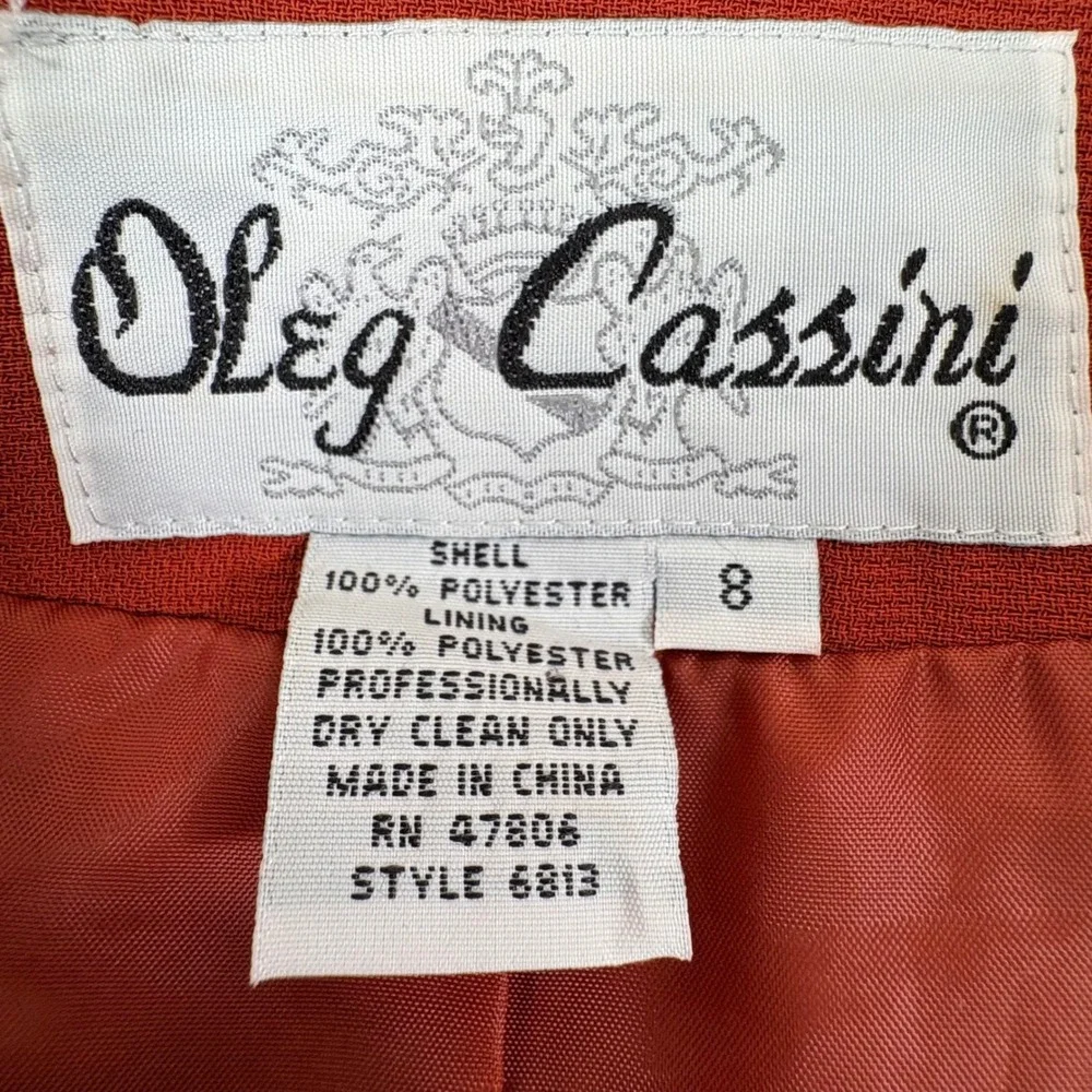 Oleg Cassini vibrant burnt